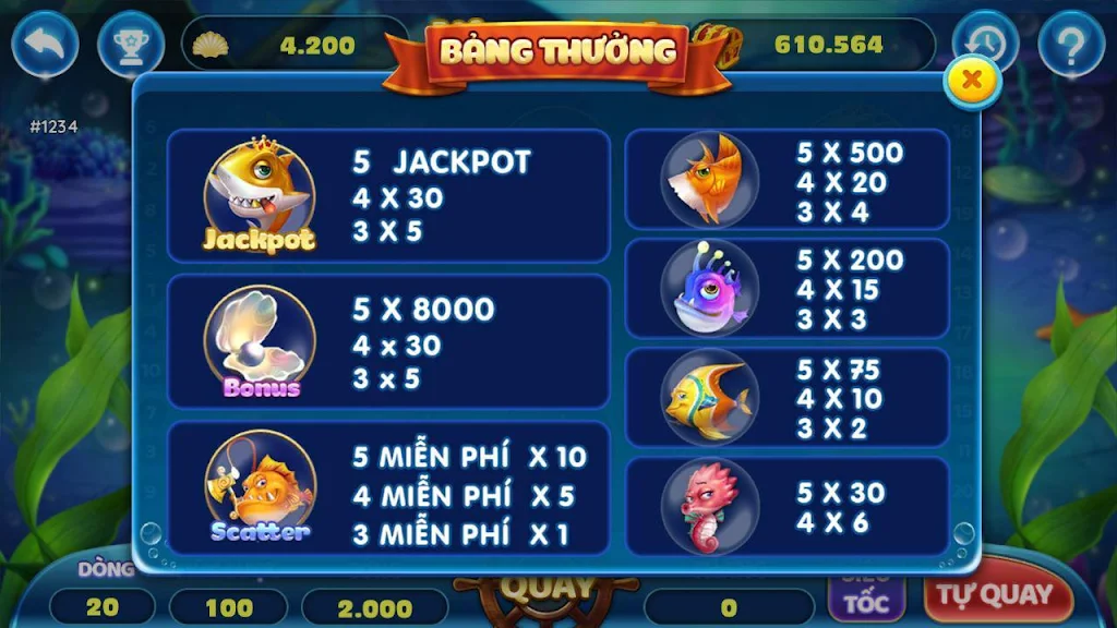 Thánh bắn cá ăn xu slots - bắn cá siêu thị Capture d'écran 0