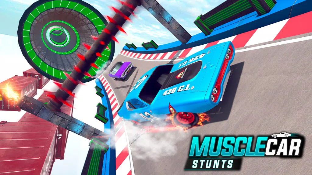 Muscle Car Stunts - Ramp Car Schermafbeelding 3