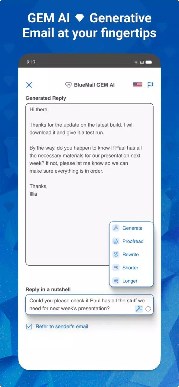 Email Blue Mail - Calendar Screenshot 3