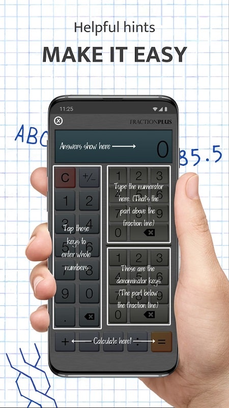 Fraction Calculator Plus ဖန်သားပြင်ဓာတ်ပုံ 2