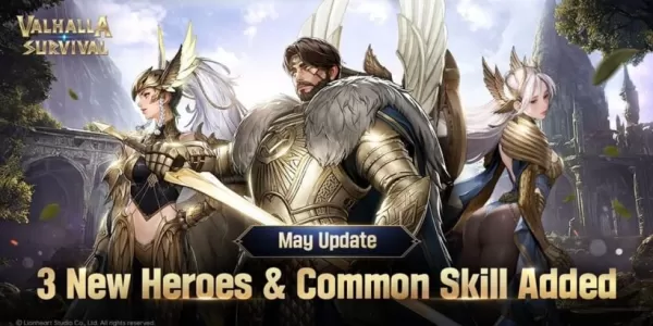 La última actualización de Valhalla Survival presenta tres nuevos héroes y una habilidad