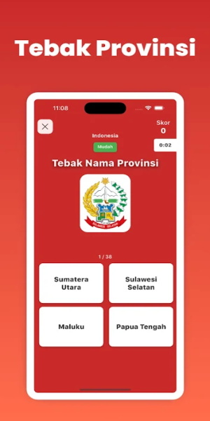 Tebak Nama Negara & Provinsi 스크린샷 2