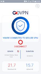 GOVPN에서 제공하는 VPN 안전하고 빠른 실드 스크린샷 1