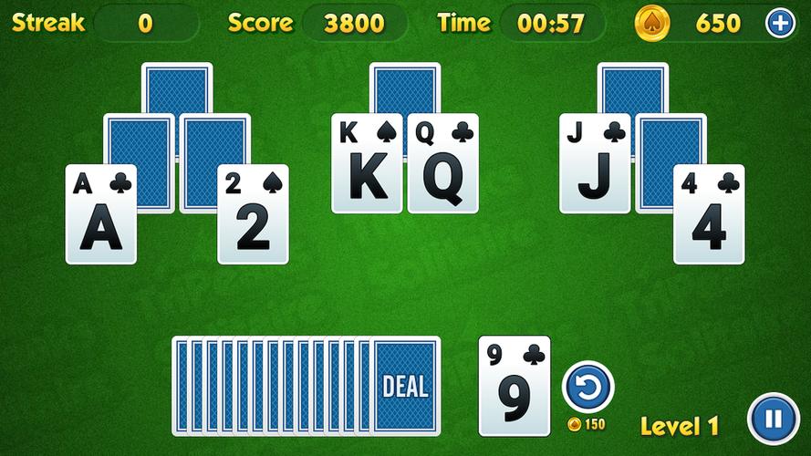TriPeaks Solitaire Challenge 스크린샷 1