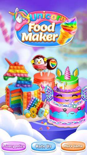 Unicorn Cake Maker-Bakery Game Captura de pantalla 0
