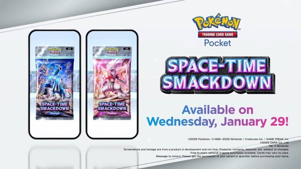 Pokémon TCG Cep bir ticaret özelliği ve uzay-zaman smackdown genişlemesi düşürüyor