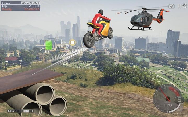 Crazy Stunt Rider GT Bike Game Schermafbeelding 0