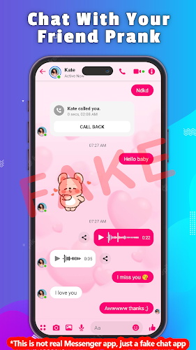 Fake Chat - Prank Message Ekran Görüntüsü 1