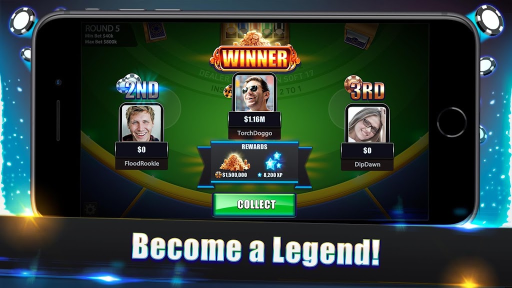 Blackjack Legends: 21 Online Multiplayer Casino應用截圖第3張