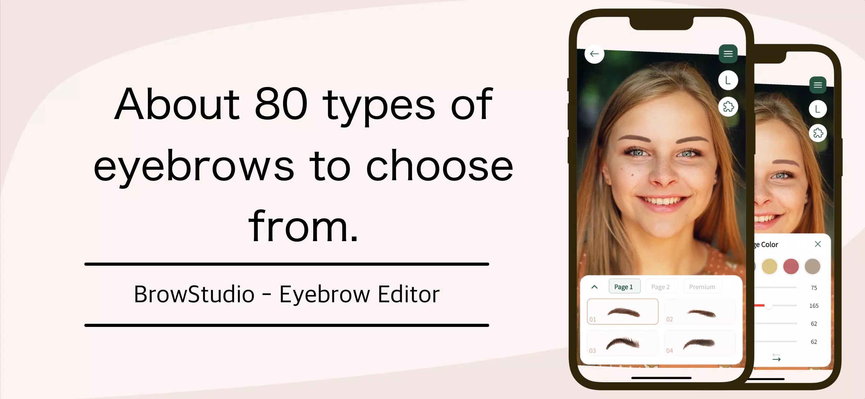 Find ideal eyebrows：BrowStudio Captura de pantalla 0