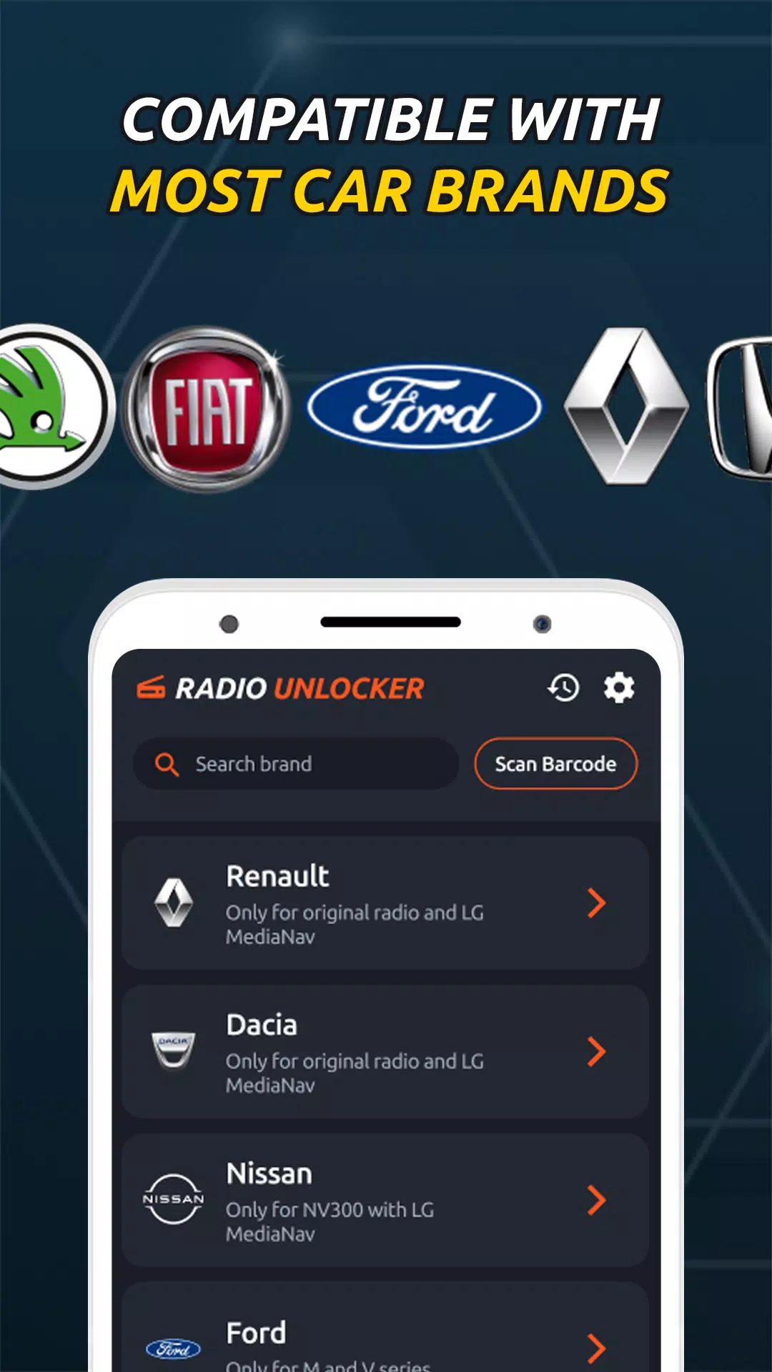 Radio Code Generator Unlocker Tangkapan skrin 2