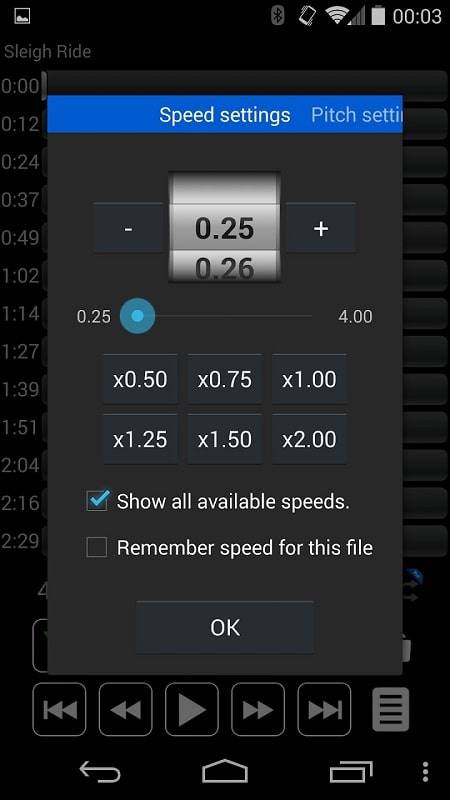 Audipo : Audio speed changer Captura de tela 0