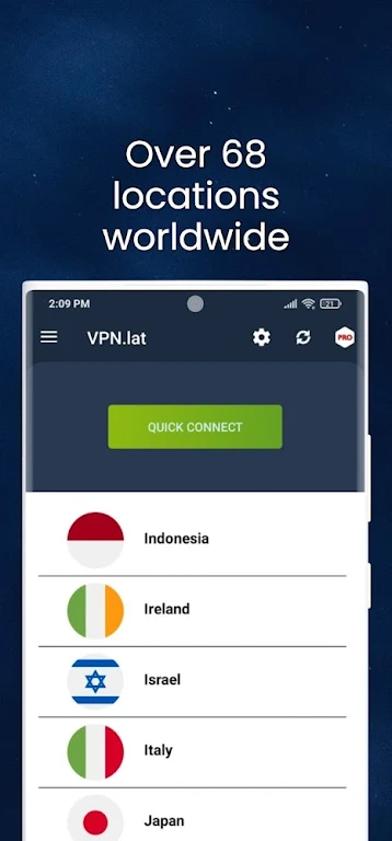 VPN lat : Unlimited Proxy Captura de pantalla 2