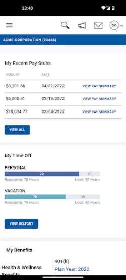 Paychex Oasis Employee Connect應用截圖第2張