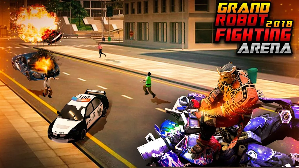 Futuristic Robot City Fighting 3D Game स्क्रीनशॉट 3