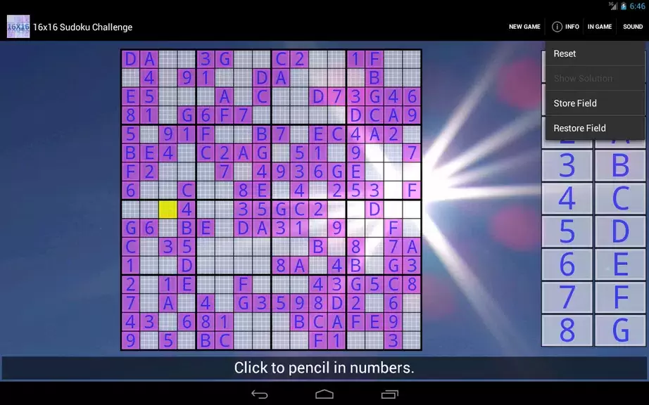 16x16 Sudoku Challenge HD Captura de tela 3