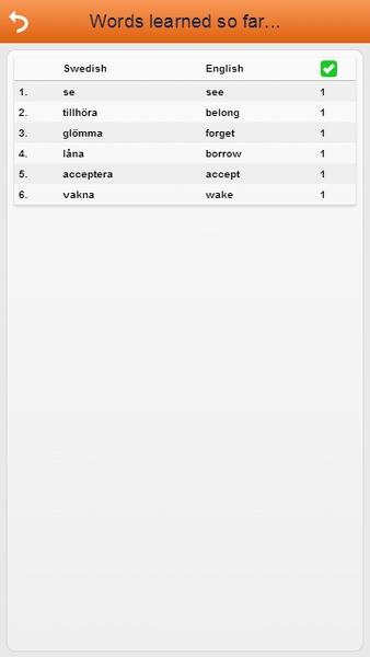 Learn Swedish Words Free スクリーンショット 1