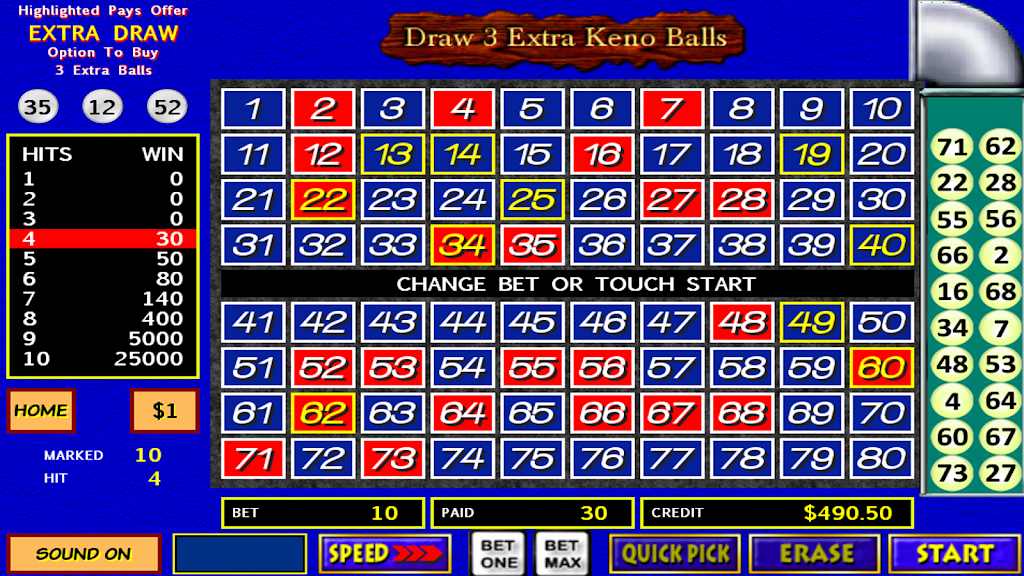 Draw 3 Extra Keno Balls應用截圖第1張