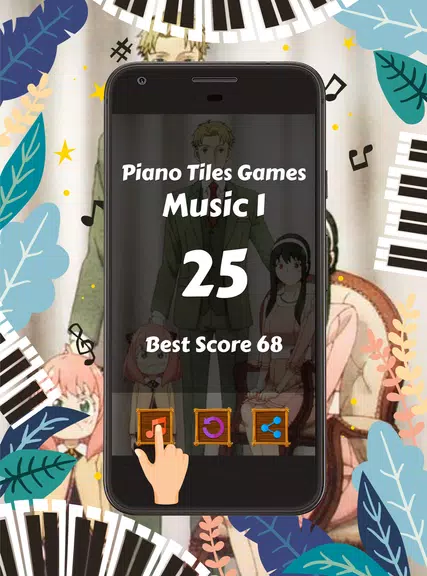 Piano Tiles Anime Spy X Family Ekran Görüntüsü 2