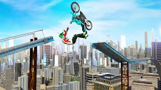 Bike Stunts 3D - Rooftop Chall Скриншот 3