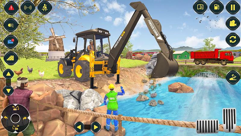 Village Excavator JCB Games Screenshot 2