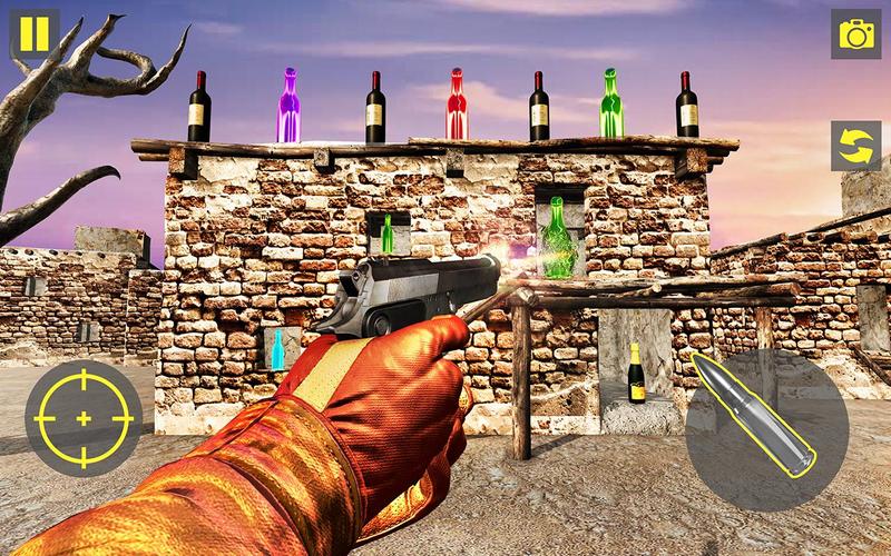 Real 3D Bottle Shooting Game Screenshot 2