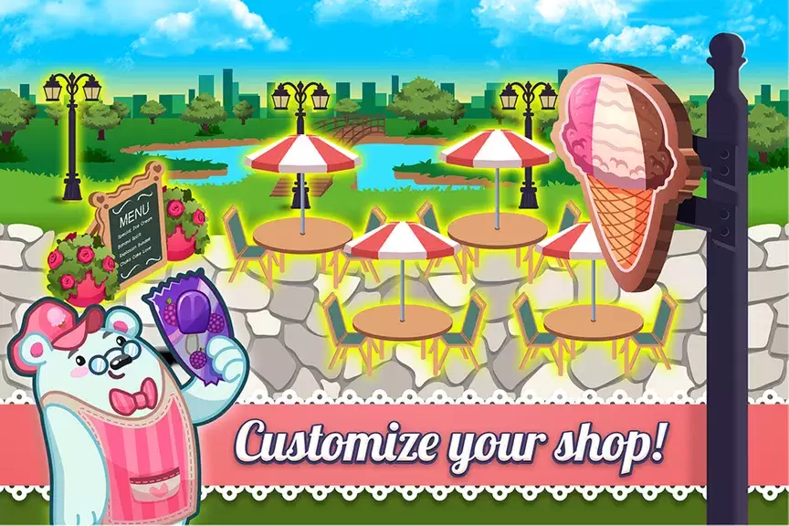 My Ice Cream Shop: Time Manage Captura de pantalla 1