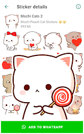 Schermata Mochi Cat Stickers for WhatsAp 1