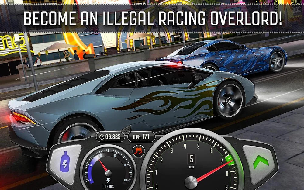 Top Speed: Drag & Fast Racing Mod Schermafbeelding 3