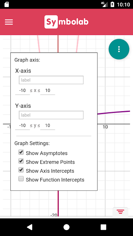 Symbolab Graphing Calculator Schermafbeelding 3