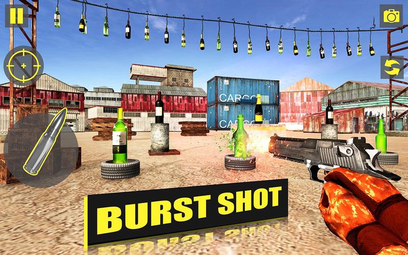 Real 3D Bottle Shooting Game Screenshot 1