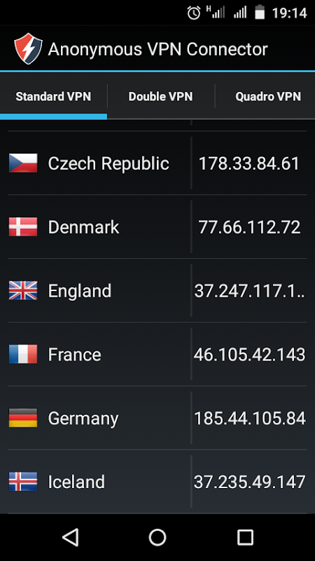 Anonymous VPN Connector Скриншот 1