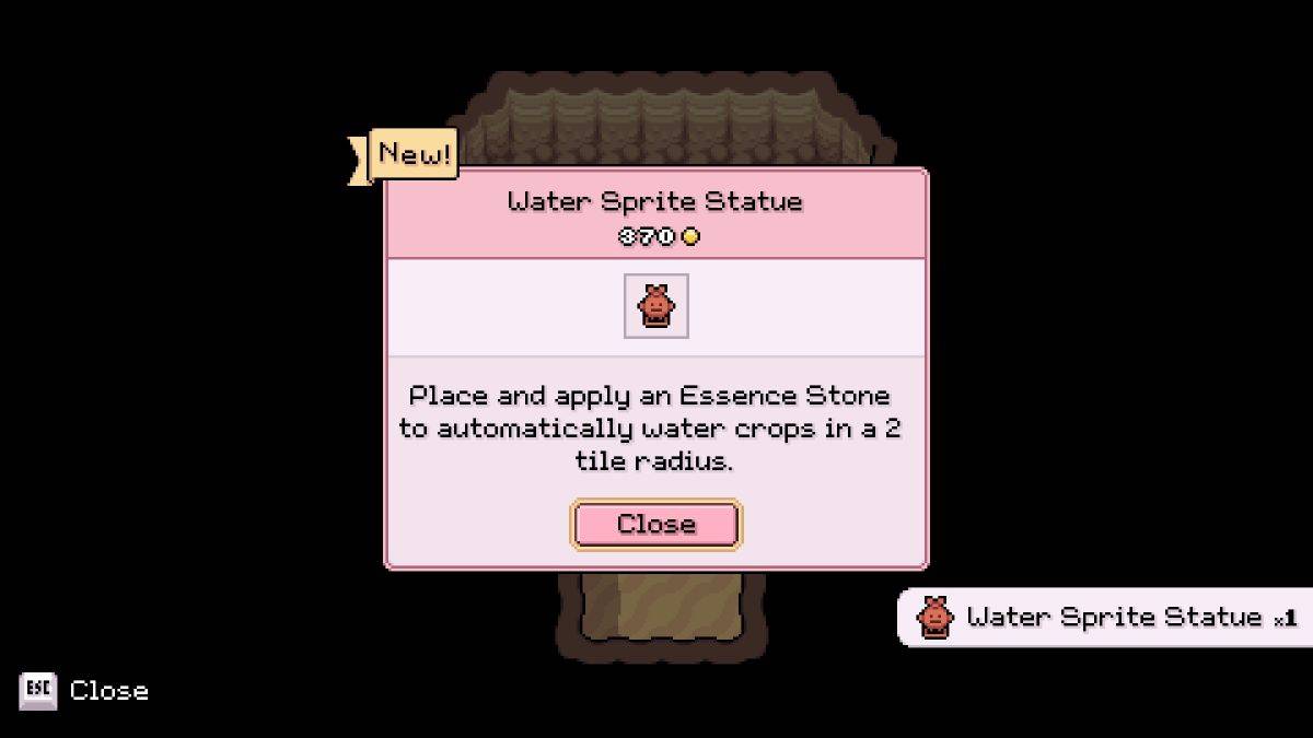 Statue di Water Sprite (sprinkler Mechanic) Descrizione nei campi di mistria