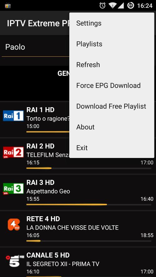 Schermata IPTV Extreme Pro 1