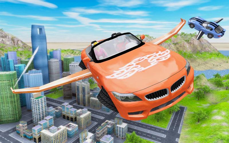 Flying Car Extreme Simulator Скриншот 0