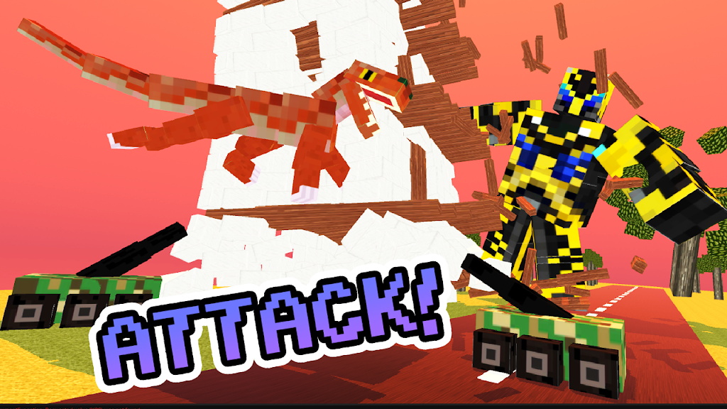 Blocky Titan Raptor Assault स्क्रीनशॉट 2