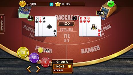 Baccarat casino offline card ภาพหน้าจอ 0