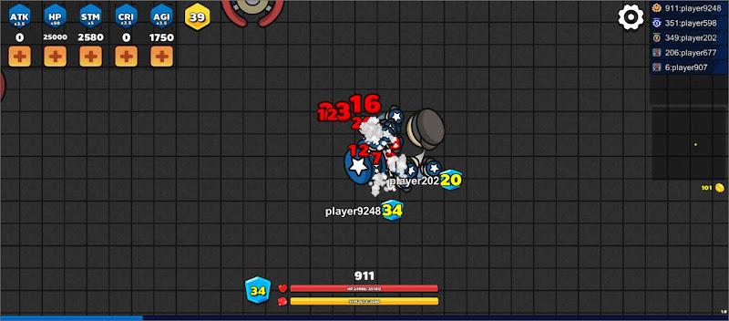 Schermata Pung.io - 2D Battle Royale 0