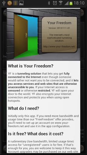 Your Freedom VPN Client ภาพหน้าจอ 1