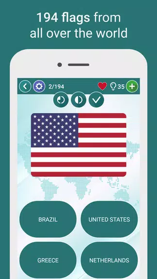 Geography Quiz - World Flags Ekran Görüntüsü 0