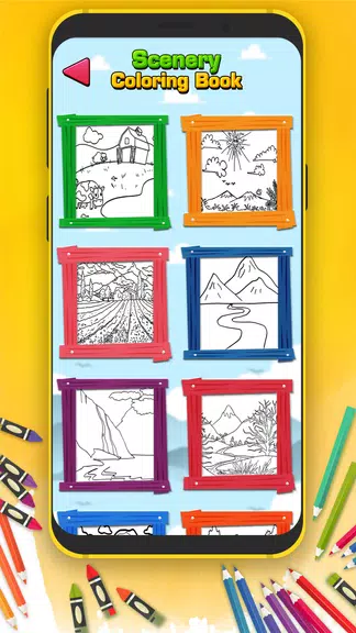 Scenery Coloring Book Ekran Görüntüsü 2