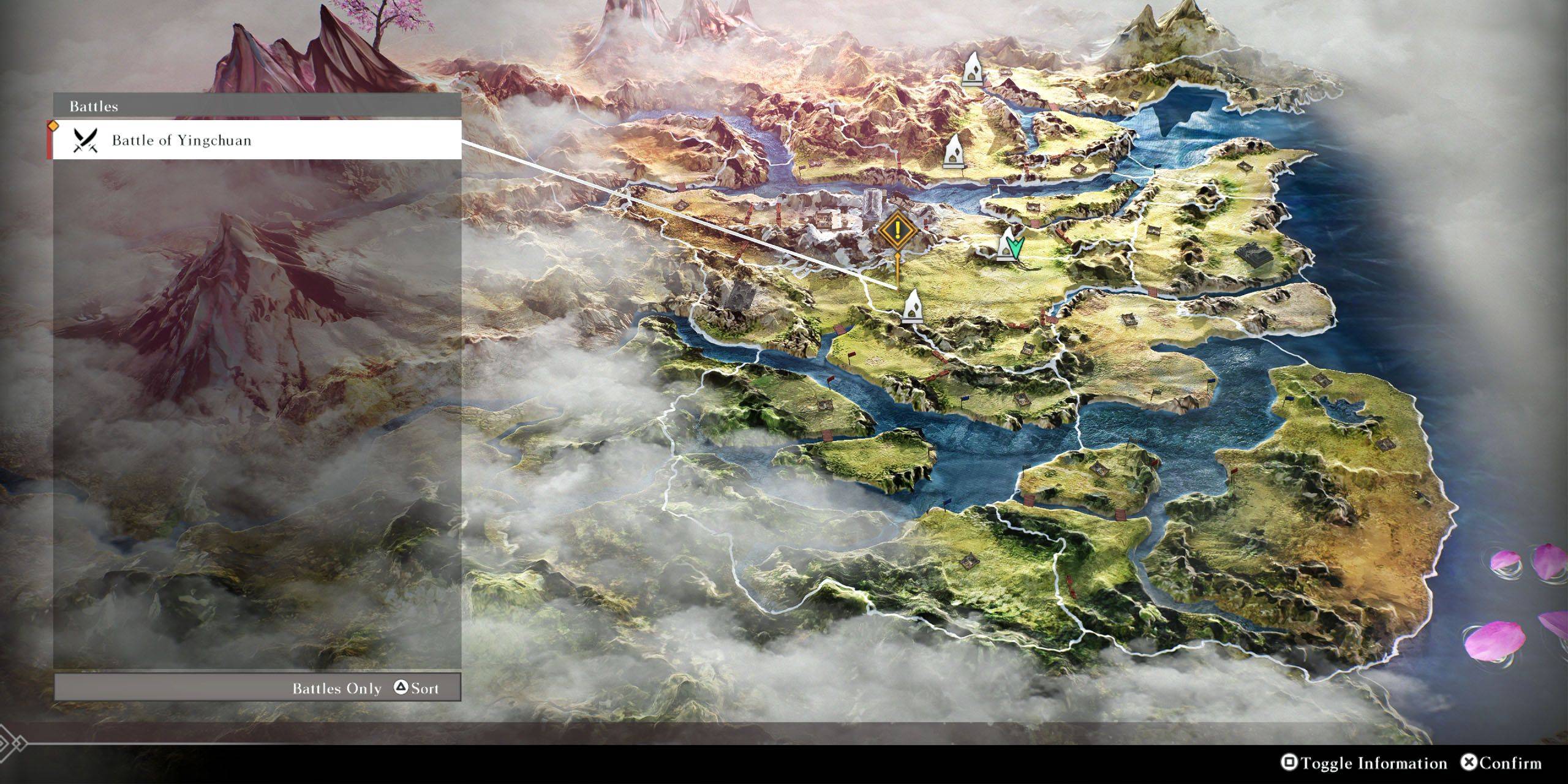 Dynasty Warriors: Origins Map Ekran z informacjami