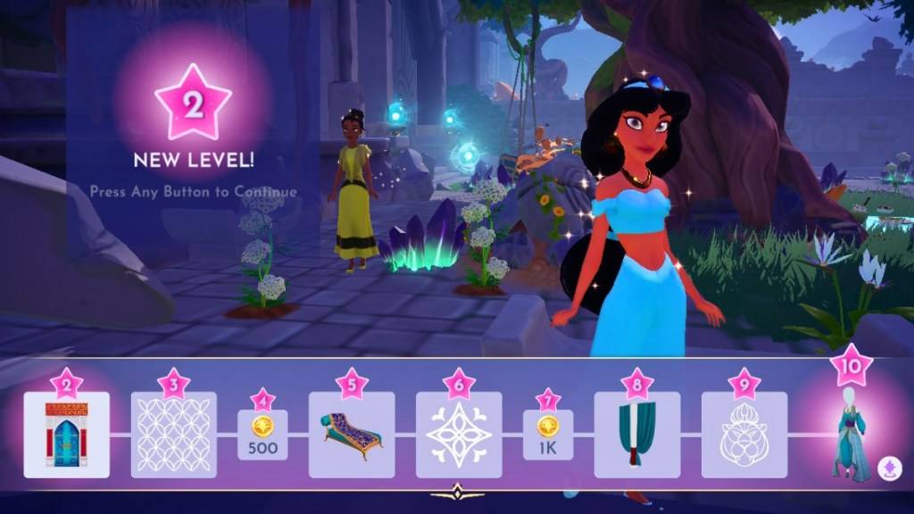 Jasmine Friendship Path Rewards ใน Disney Dreamlight Valley