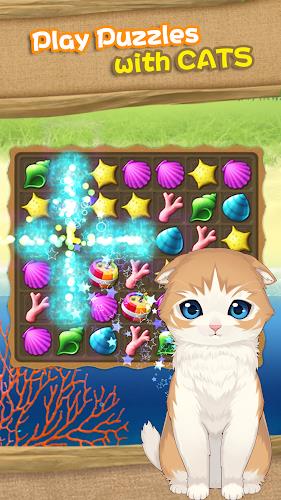 Cat Island Diary~Happy Match 3 स्क्रीनशॉट 1