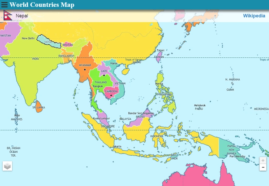 World Countries Map Скриншот 0