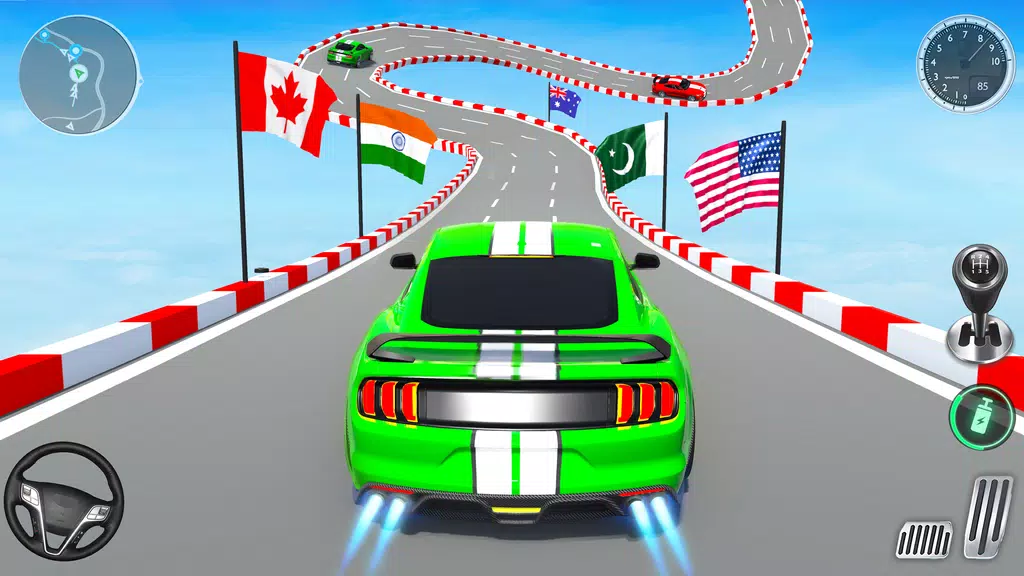 Muscle Car Stunts - Ramp Car Schermafbeelding 0