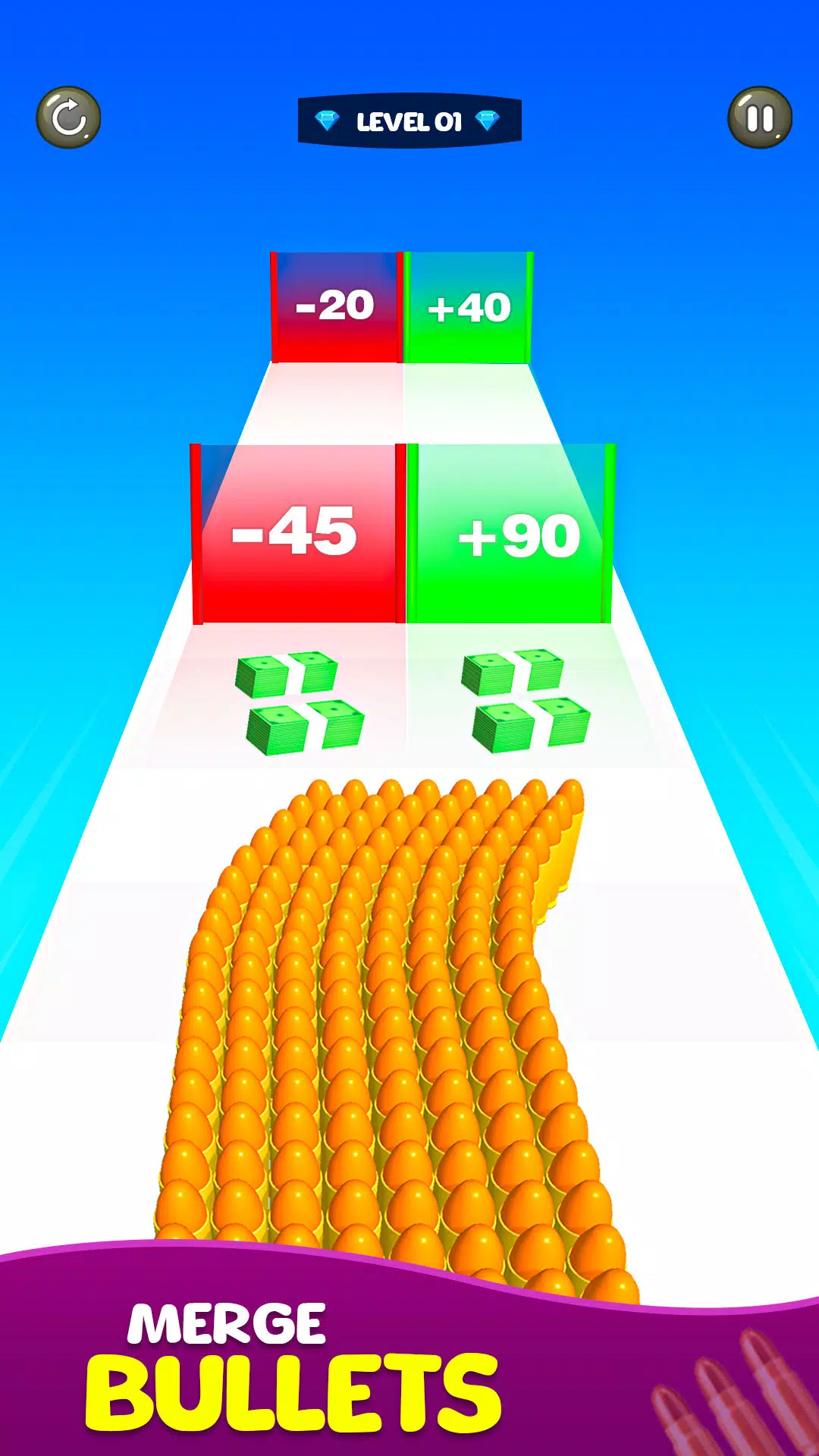 Merge Bullet Army Game Run 3D应用截图第0张