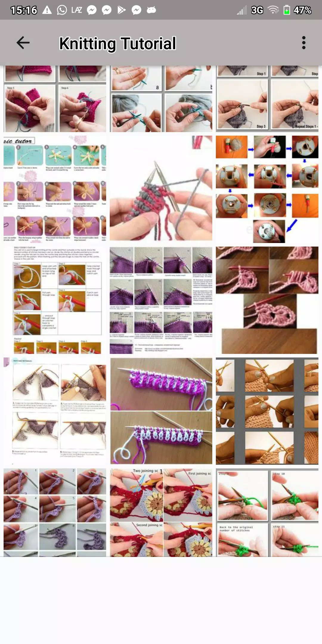 Knitting Tutorial ภาพหน้าจอ 3