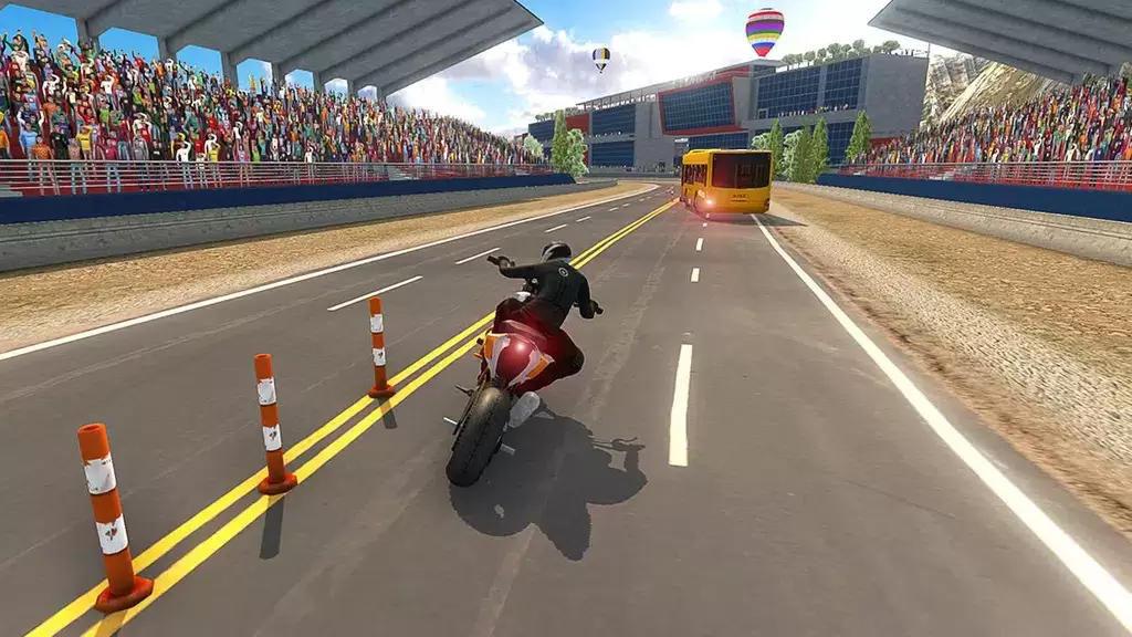 Bike VS Bus Racing Games ဖန်သားပြင်ဓာတ်ပုံ 2