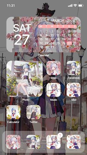 Schermata Wow Ayaka Theme - Icon Pack 0